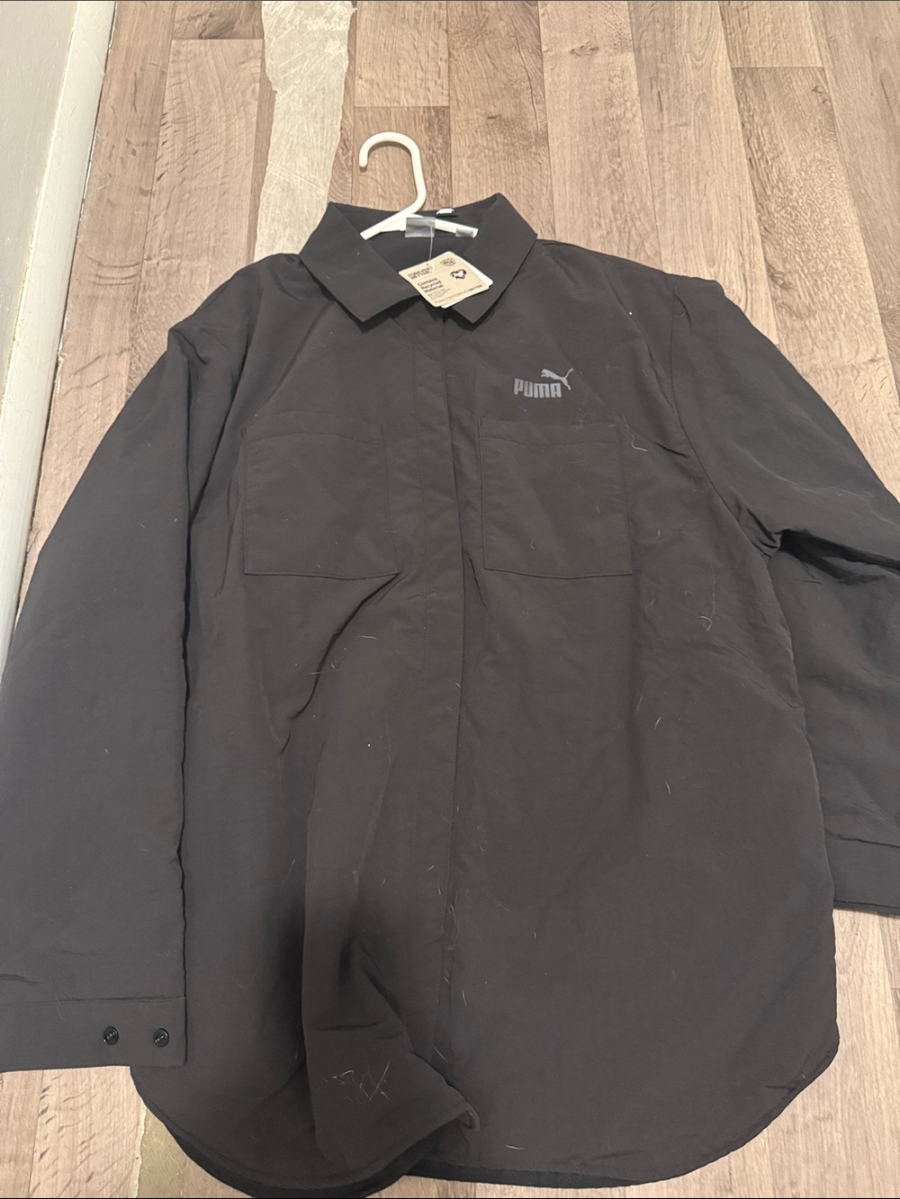 Puma Black Lightweight Shirt Jacket